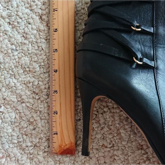 Halogen black Leather Booties size 6.5 - Picture 13 of 14